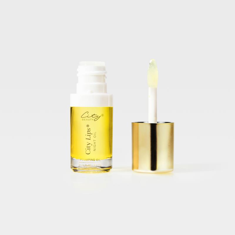 City Beauty City Lips Night Oil - Plumping Lip Oil - Jojoba Oil Visibly Hydrates - Solution for Chapped, Cracked, Dry Lips