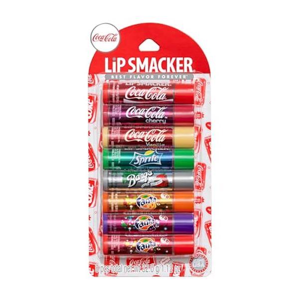 Lip Smacker Coca-Cola Flavored Balm, 8 Count, Flavors Coke, Cherry Vanilla Sprite, Root Beer, Orange Fanta, Grape Strawberry Fanta