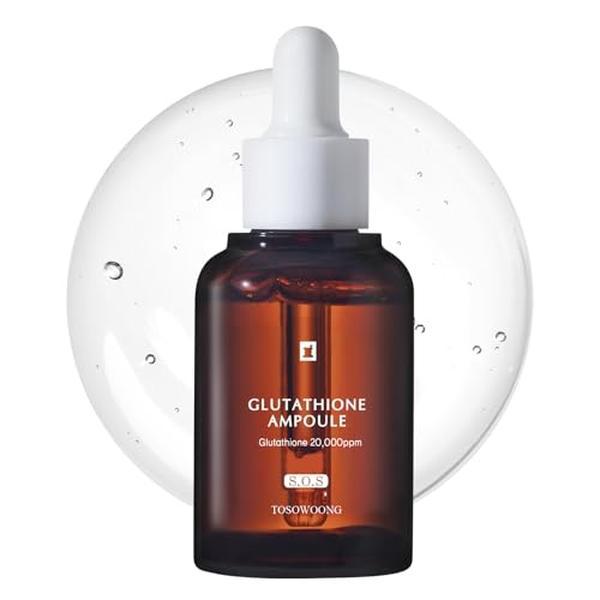 TOSOWOONG Glutathione Serum with Niacinamide and Hyaluronic Acid, 30ml - Dark Spot and Skin Repair - Moisturizers