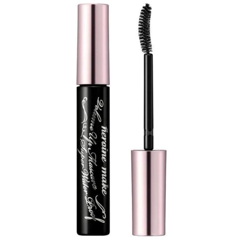 ISEHAN HEROINE MAKE by KISSME Volume UP Mascara Super Waterproof WP 01 Black | with Ultra Volumizing for Even Long-Lasting and Curl Eyelash for Women