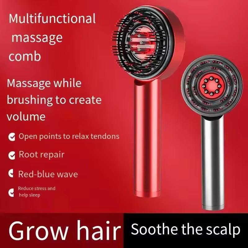 Electric Scalp Massage Comb, 1 Box High Frequency Vibrating EMS Laser Hair Comb Smart Scalp Massager, Professional Hair Styling Comb for Women