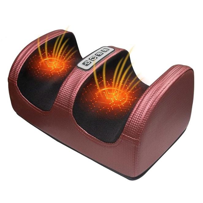 Shiatsu Foot Massager with Heat and Compresstion for Neuropathy Plantar Fasciitis Pain Relief Deep Tissue Improve Blood Circulation Cloud Leg Hand Massage Electric Gifts Lightweight Comfort