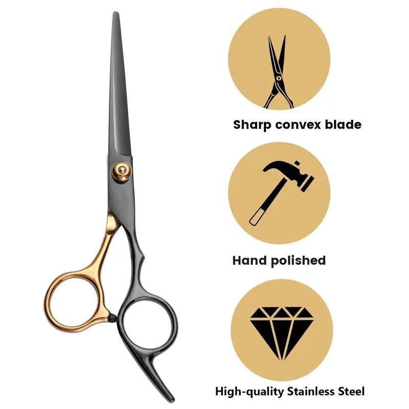 Professional Barber Scissors, 1 Count Hair Cutting Scissors, Hair Thinning Shears, Salon Hairdressing Scissors, Heatless Styling Tools for Home & Salon Use