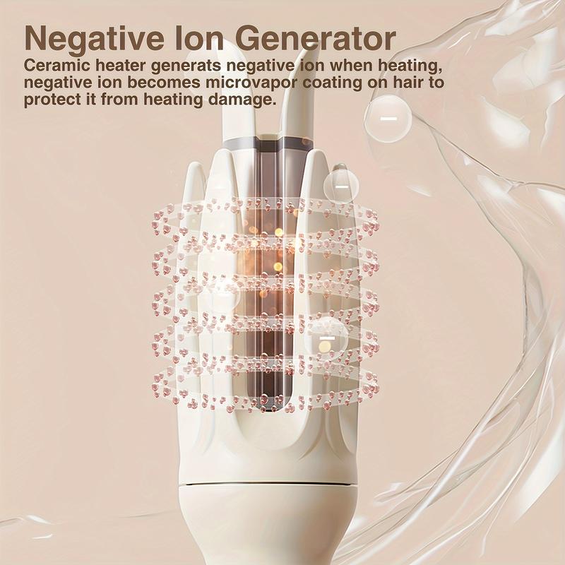 Genai Automatic Hair Curler, 28mm Barrel, 4 Temperature Modes, Negative Ion Generator, Smart Timer and Sensor, Auto Off for Safety straightening brush