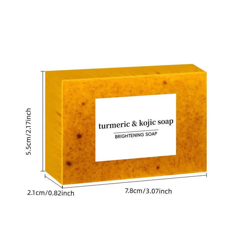 Turmeric & Kojic Acid Soap, 3 Counts set Handmade Deep Cleaning Soap Bar for Body & Face & Hand, Multi-use Body Wash & Soap for Women & Men, Skin Care Product