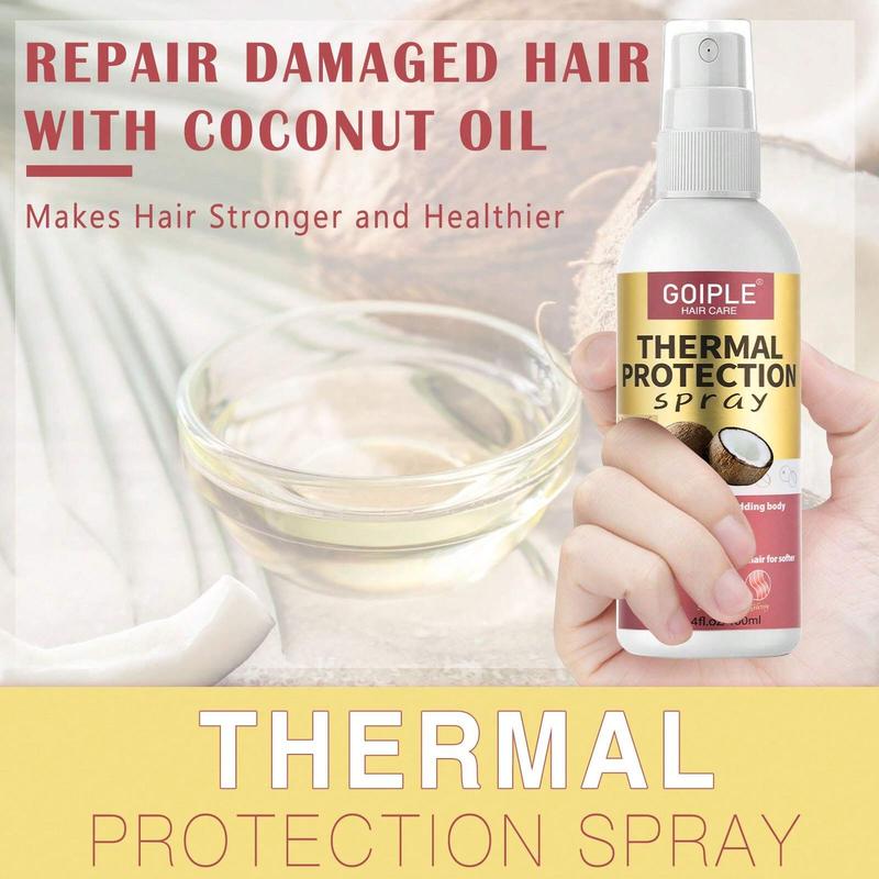 Hair Heat Protection Spray with Coconut Oils for Frizz & Damage Control