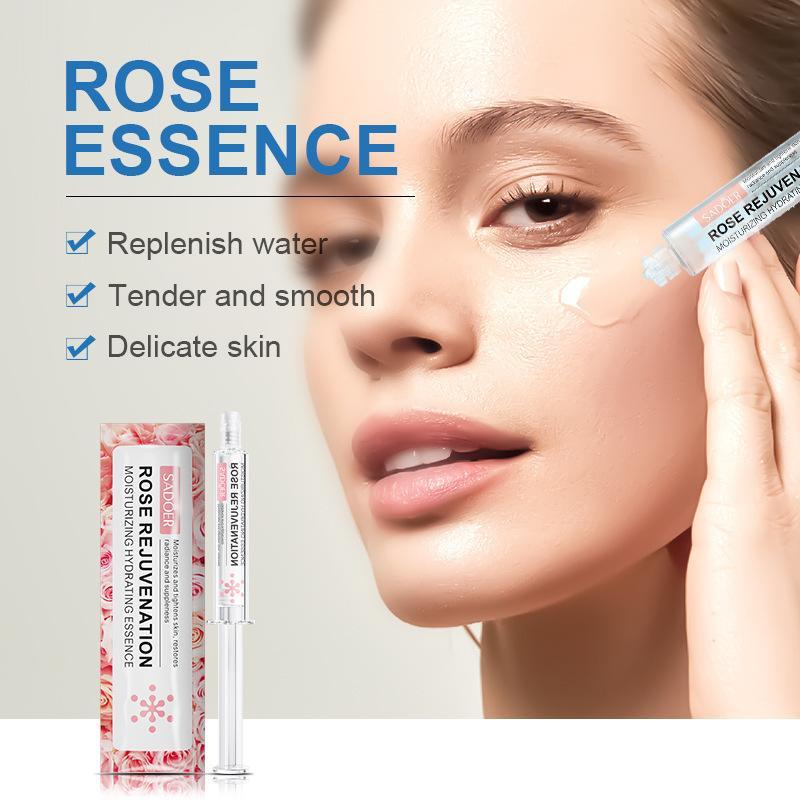 Rose Facial Essence, Moisturizing & Nourishing Skin Care Serum for Soothing Dry Skin, Deep Hydrating Face Care Essence, Personal Skin Care Products for Gift