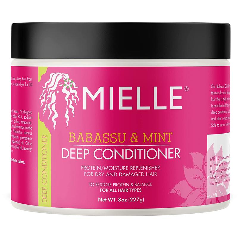 Mielle Organics Babassu & Mint Deep Conditioner with Protein, Moisturizing & Conditioning Deep Treatment, Hydrating Repair for Dry, Damaged, & Frizzy Hair, 8-Ounces Ultra Standard Distributors