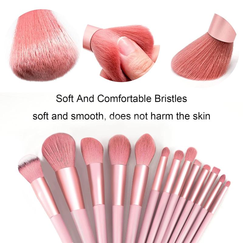 22 Piece Makeup Kit with Pink Brushes for Foundation and Eyeshadow