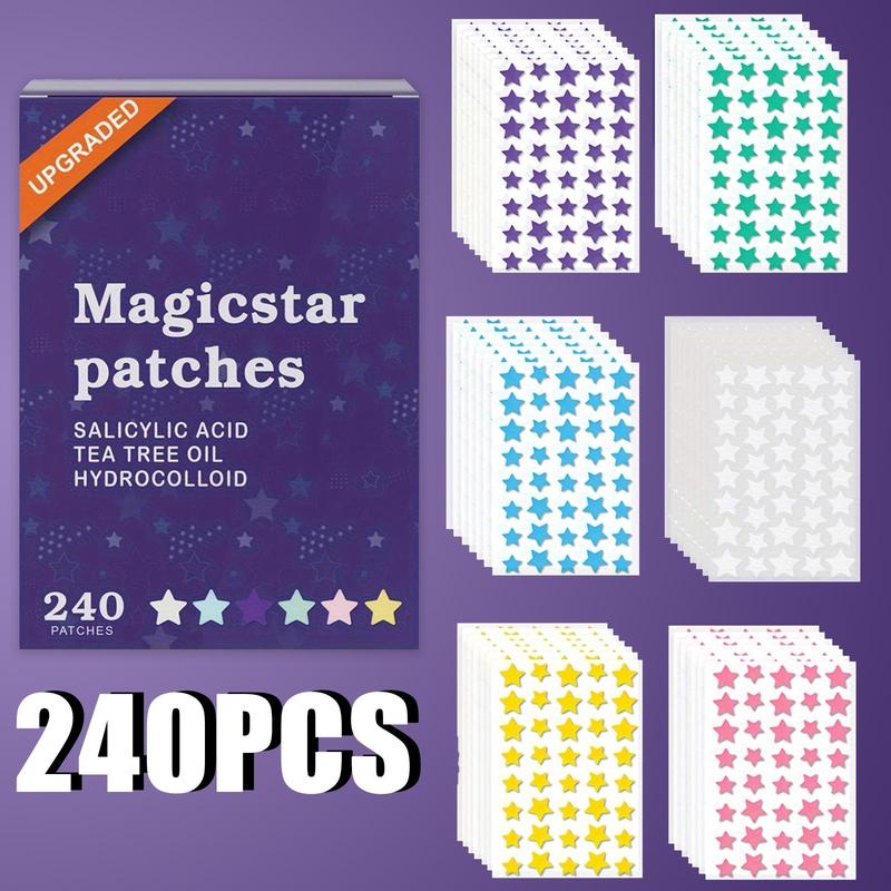 Star Shaped Acne Patches, 240pcs box Hydrocolloid Acne Patches, Cute Zit Patches for Face, Skin Care Products for Women & Men, Christmas Gift