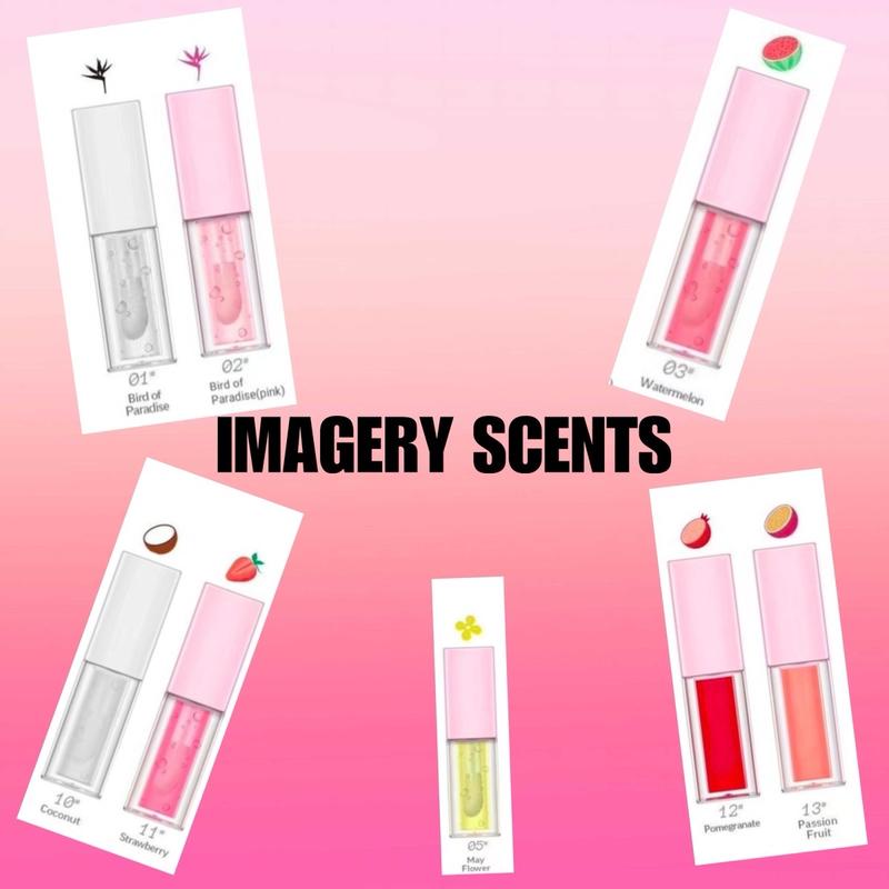 Imagery scented lip oils