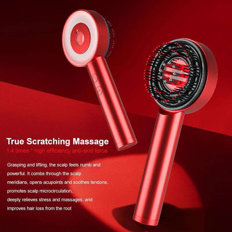 Electric Scalp Massage Comb, 1 Box High Frequency Vibrating EMS Laser Hair Comb Smart Scalp Massager, Professional Hair Styling Comb for Women