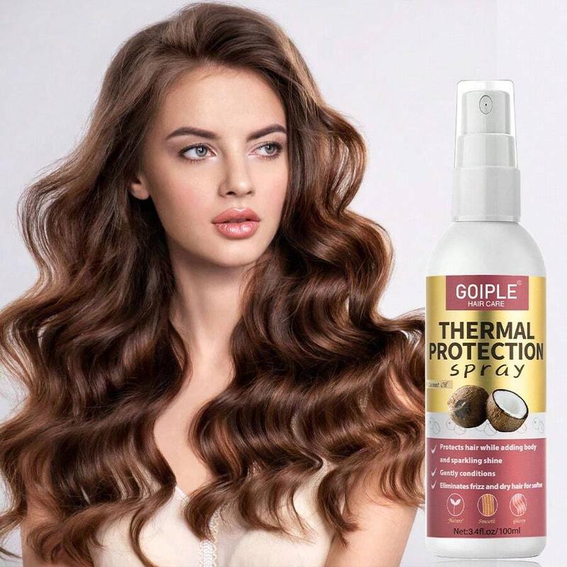 Hair Heat Protection Spray with Coconut Oils for Frizz & Damage Control