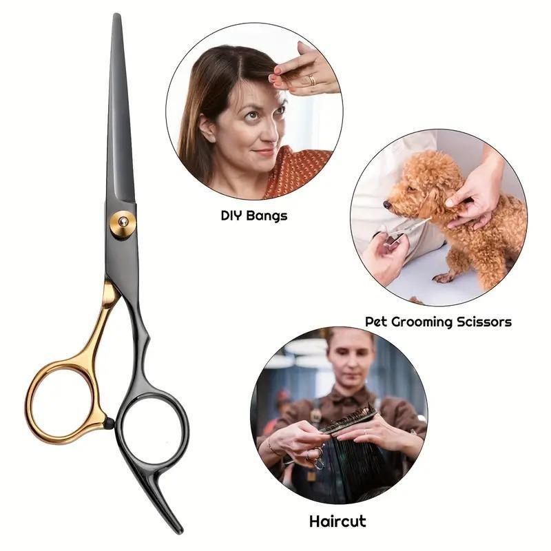 Professional Barber Scissors, 1 Count Hair Cutting Scissors, Hair Thinning Shears, Salon Hairdressing Scissors, Heatless Styling Tools for Home & Salon Use