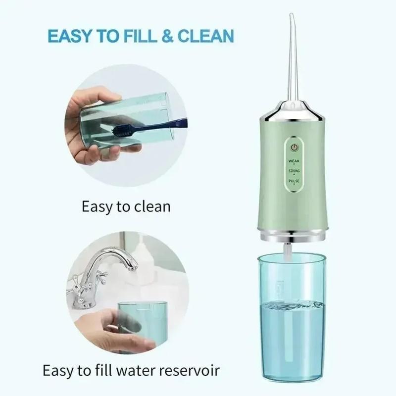 3-in-1 Powerful Oral Irrigator,Portable Plaque Remover, Rechargeable Water Flosser, Cleaning Tool, Winter Cleaning Set, Halloween Gift