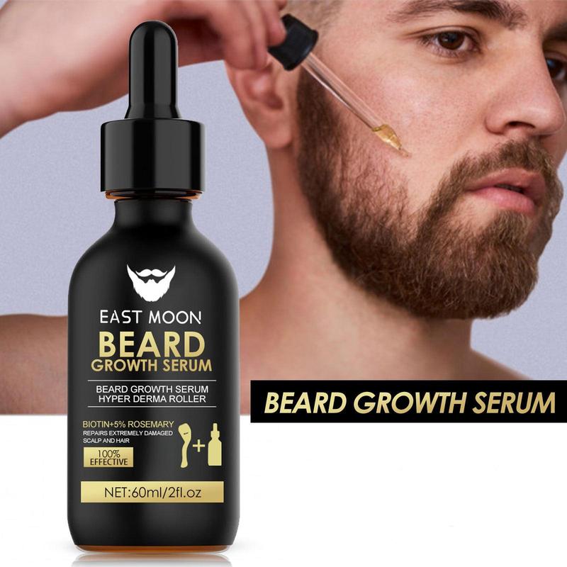 1 2 bottle of men's beard care beard serum beard care set beard thickening serum set + massage roller