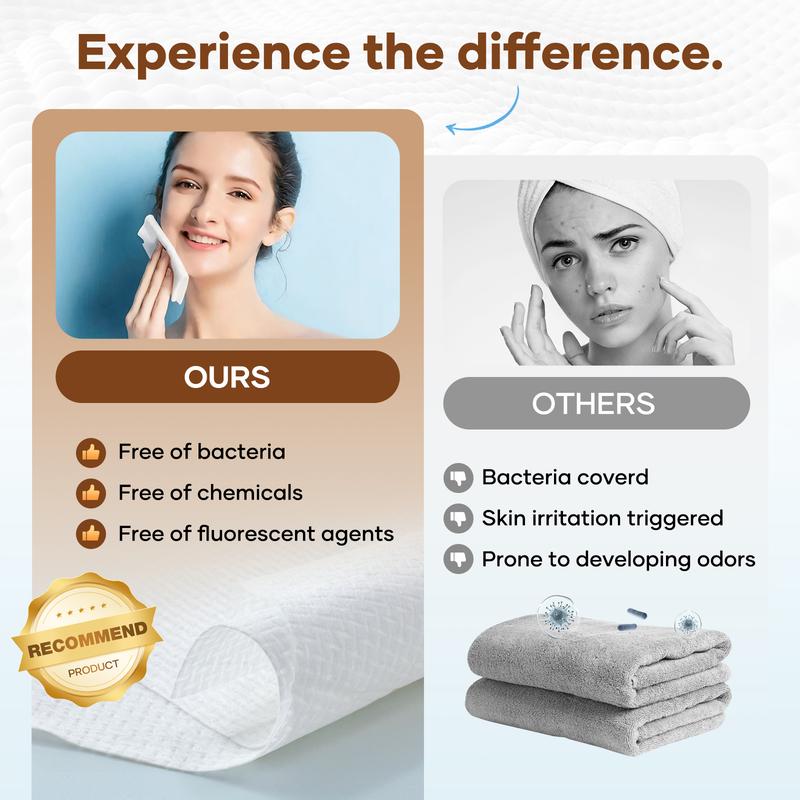 ROVIA Face Towels,Super large and soft disposable face towel Skincare Comfort