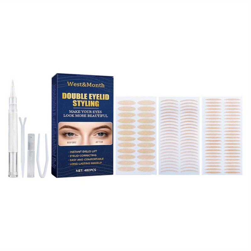 480pcs set Double Eyelid Sticker with Tools, Invisible Waterproof Eyelid Tape, Unisex Eye Makeup Tools for Adults & Kids