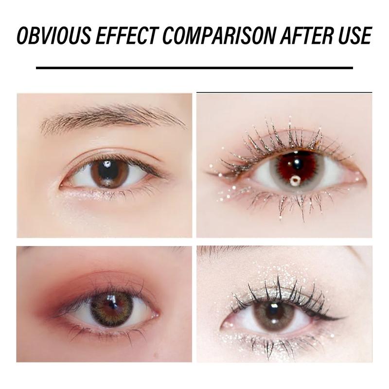 EELHOE Glitter Diamond Mascara 8ml Styling Primer Quick-drying Film-forming Glitter Tear-proof Mascara Makeup Cosmetic