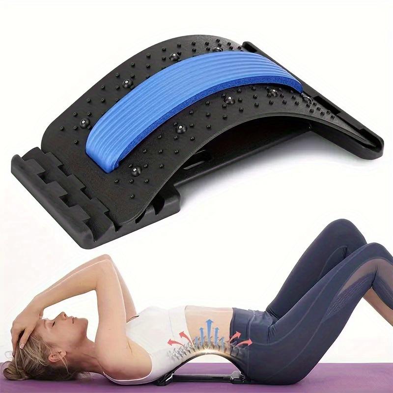 Multi-Layer Back Stretcher and Massager-Relieve Upper and Lower Back Pain, Lumbar Support Plate Is Suitable for Sciatica and Scoliosis-Hand Wash, No Battery Required.