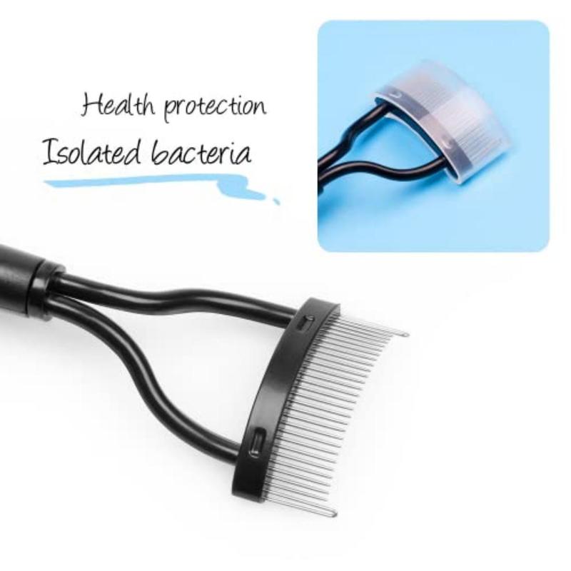 Eyelash Comb  Eyelash Separator Arc Designed With Comb Cover  Makeup Cosmetic