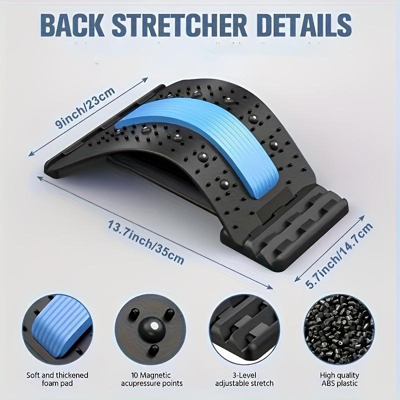 Multi-Layer Back Stretcher and Massager-Relieve Upper and Lower Back Pain, Lumbar Support Plate Is Suitable for Sciatica and Scoliosis-Hand Wash, No Battery Required.