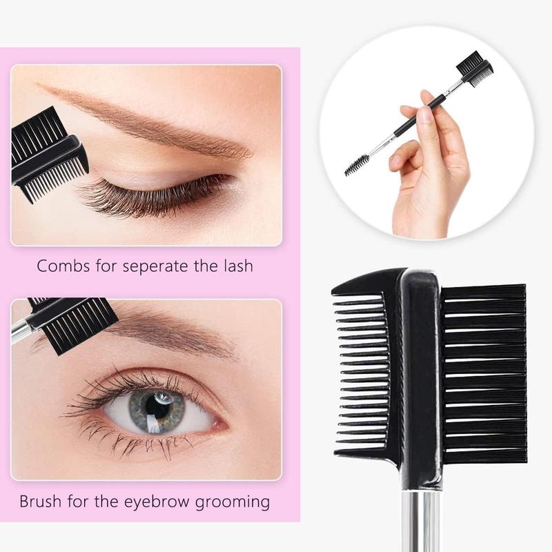 Eyelash Curlers Eyebrow Brush Kit for Women w Lash Curler, Eyelash Comb Seperator, Mascara Brushes, Eyelash Extension Tweezers, Angled Eyebrow Brush and Comb, 10  Refills Pads for Lash & Brow