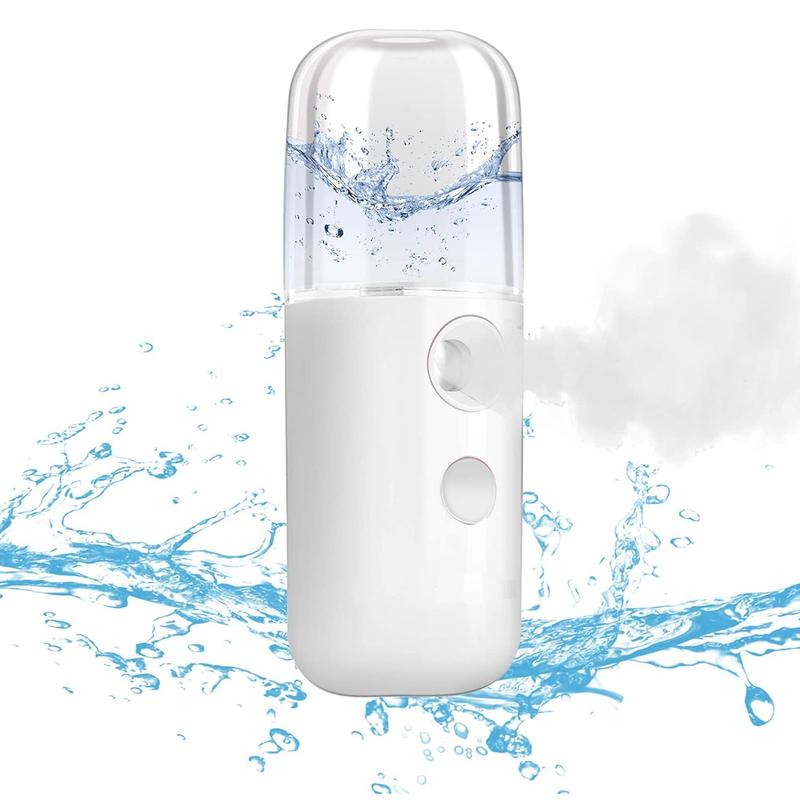 Nano Facial Steamer, Handy Mini Mister, USB Rechargeable Mist Sprayer, 30ml Visual Water Tank Moisturizing&Hydrating for Face, Daily Makeup, Skin Care, Eyelash Extensions Comfort