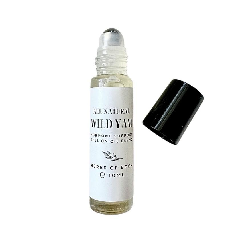 Organic Wild Yam Balancing Oil Rollerball for Comfort with Frankincense & Clary Sage, 10ml