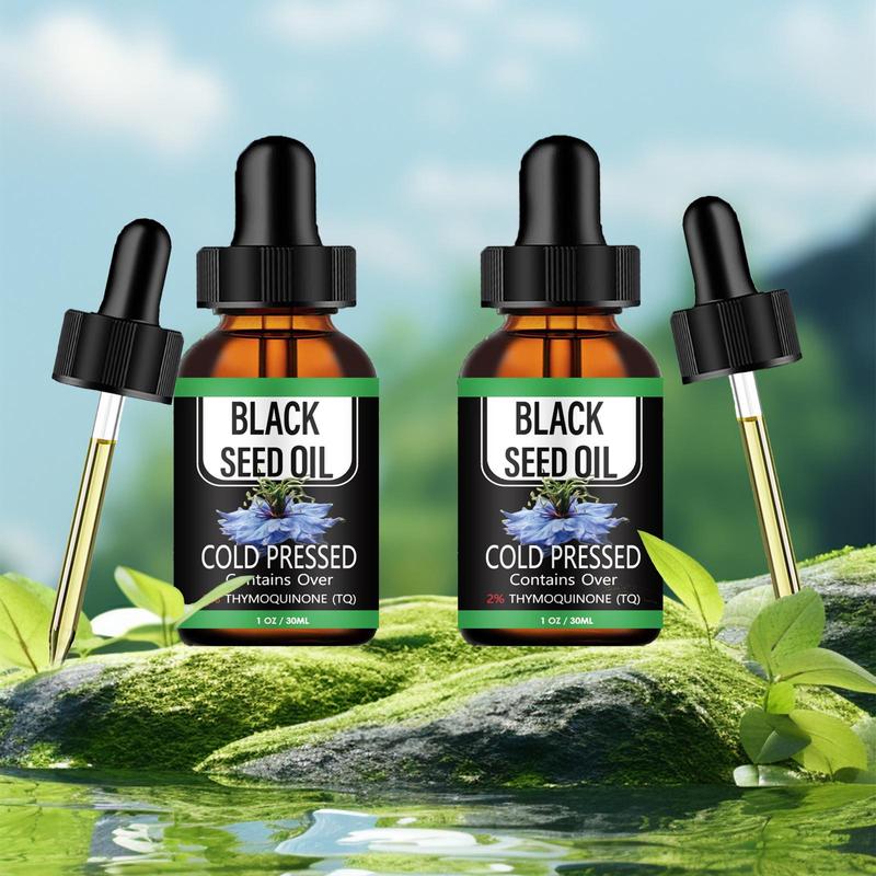 Comfort Multi-use Natural Body Care Essential Oils, 2 Counts set 30ml Cosmetic Black Seed Oil, Easy to Apply, Personal Care Cosmetic Products for Face, Body, Nail, Hair, Eyelash, Eye Care Oil, Summer Gifts