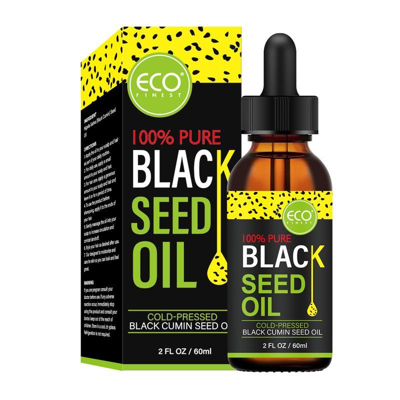 ECO FINEST Black Seed Oil - Travel Size, 100% Turkish Black Cumin Seed Oil, Liquid Pure Blackseed Oil, Black Seed Oil 100% Virgin Cold Pressed Super Antioxidant For Immune Support, Hair & Skin Serums Skincare