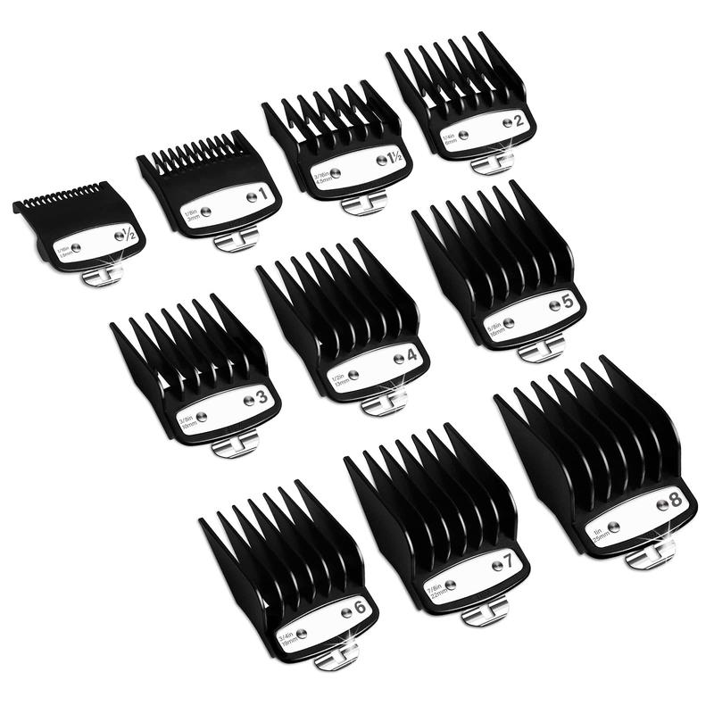 Professional Hair Trimmer Guard Guide, 10pcs Black Limit Comb, Hair Trimmer Guide Comb, Trimmer Accessories