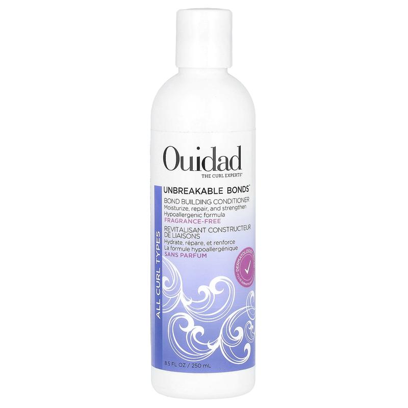 Ouidad Unbreakable Bonds™, Bond Building Conditioner, All Curl Types, Fragrance-Free, 8.5 fl oz (250 ml)