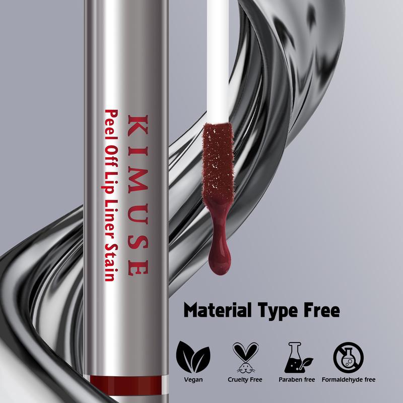 KIMUSE Peel-Off Lip Liner Stain -Waterproof Peel Off Lipstick for Matte Makeup-Lasts All Day & Night