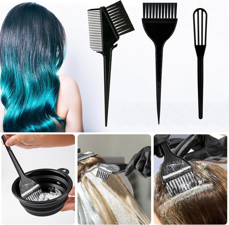 19 count Professional Hair Bleach Kit Hair Coloring Products with Hair Dye Brush, Hair Color Bowl, Hairclips, Applicator, Earmuffs for Hair Highlighting and Hair Coloring at Home