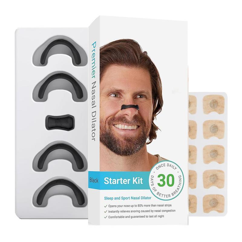 30PCS Breathing Nasal Strip StarterKit,Magnetic NasalStrip Starter Kitand 30 Day Supply StrenghOralApplicator