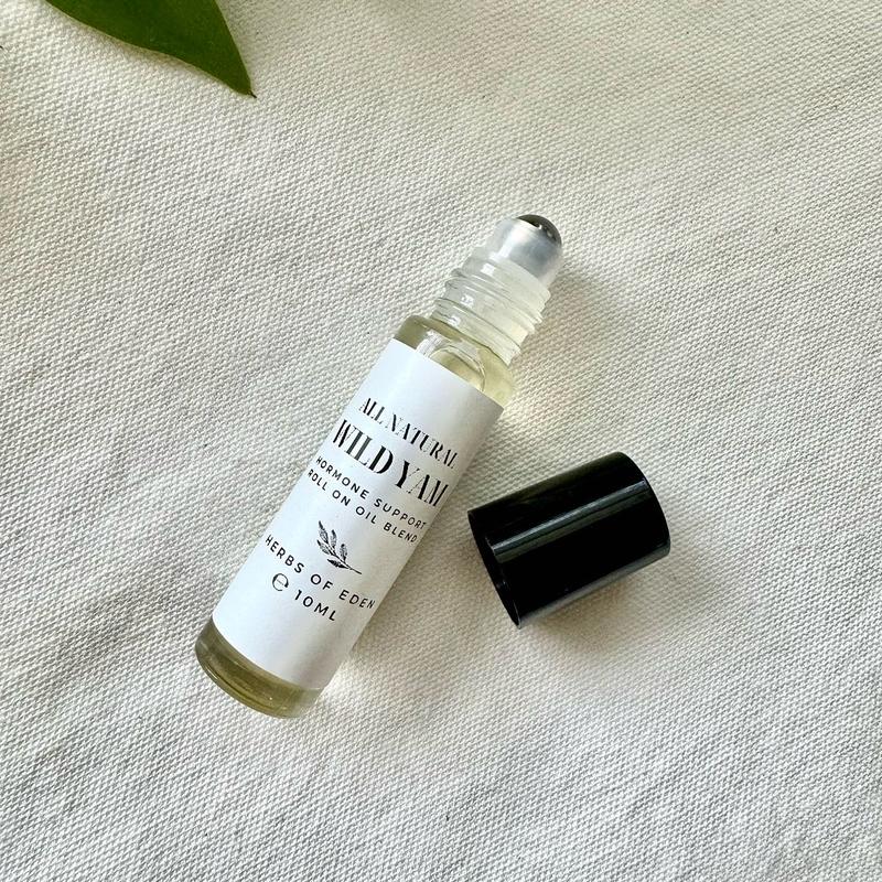 Organic Wild Yam Balancing Oil Rollerball for Comfort with Frankincense & Clary Sage, 10ml