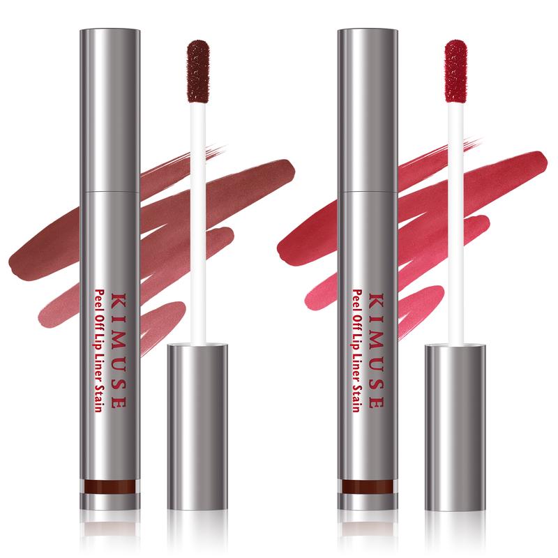 KIMUSE Peel-Off Lip Liner Stain -Waterproof Peel Off Lipstick for Matte Makeup-Lasts All Day & Night