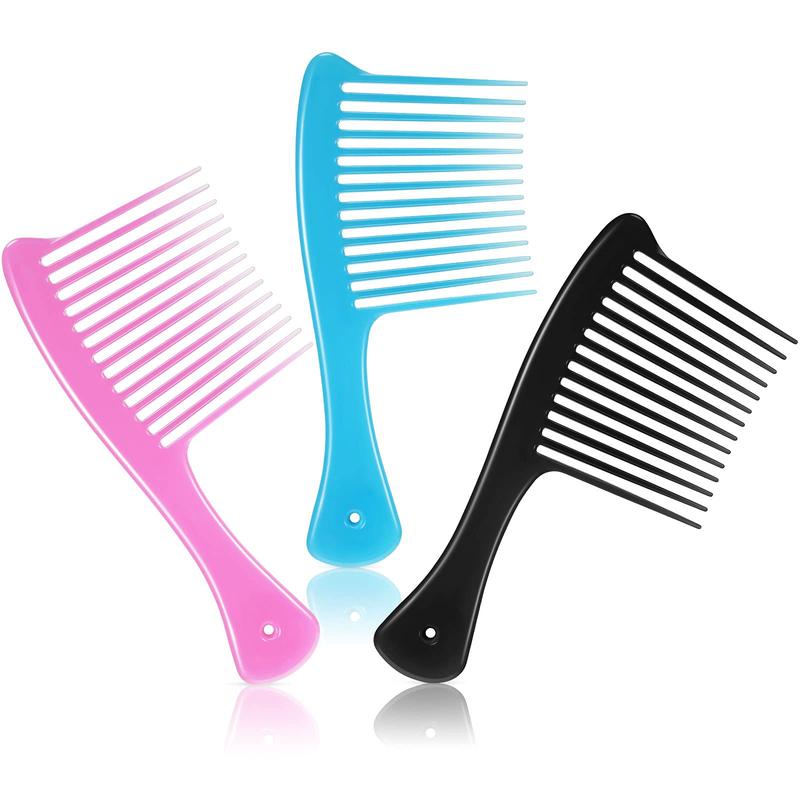 Hair Comb, 3 Counts set Wide Tooth Combs for Home and Salon, Hair Styling Brush, Heatless Hair Styling Tool for Thick Hair, Fine Hair, Straight Hair, Wavy Hair