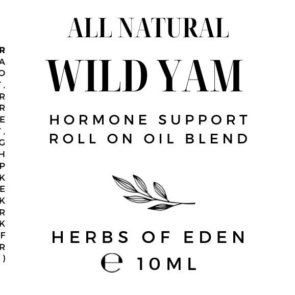 Organic Wild Yam Balancing Oil Rollerball for Comfort with Frankincense & Clary Sage, 10ml