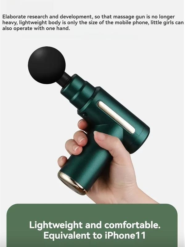 Portable Deep Tissue Massage Gun [Portable, Powerful, Precise] | [On the Go Recovery Tool] | [USB Rechargeable] Attachment Gift