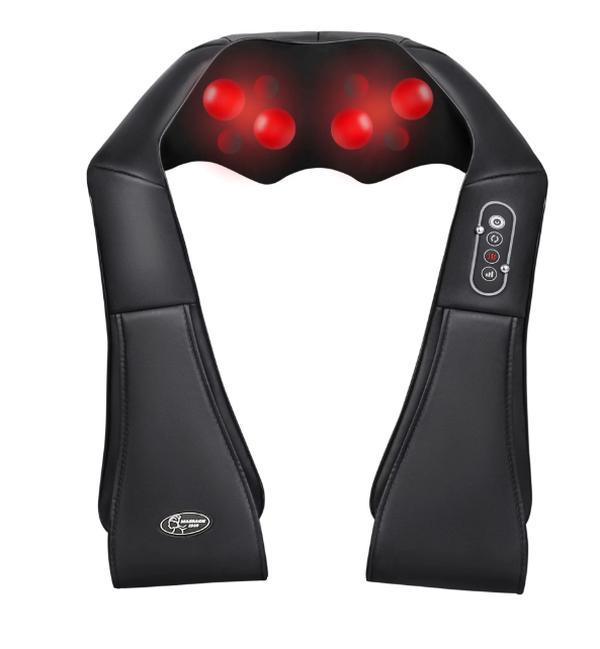 Shiatsu Back and Neck Massager with Heat Deep Kneading Massage for Neck, Back, Shoulder, Foot and Legs, Use at Home, Car, Office