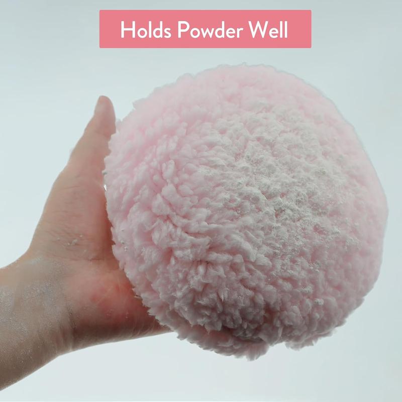 Body Powder Applicator, Oversize (6” x 3”) Powder Puff, Powder Puff for Body Powder, Extra Large Body Powder Puff, Loose Powder Puffs,Oversize Dust Puffs for Women