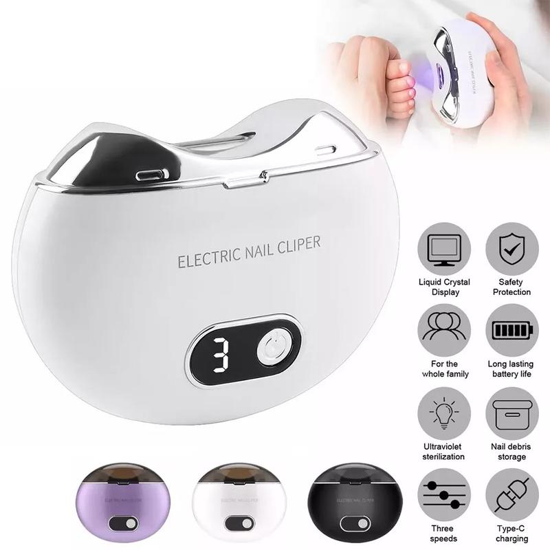 Electric lightweight portable trimmer USB rechargeable safety nail clippers Manicure Nail Care