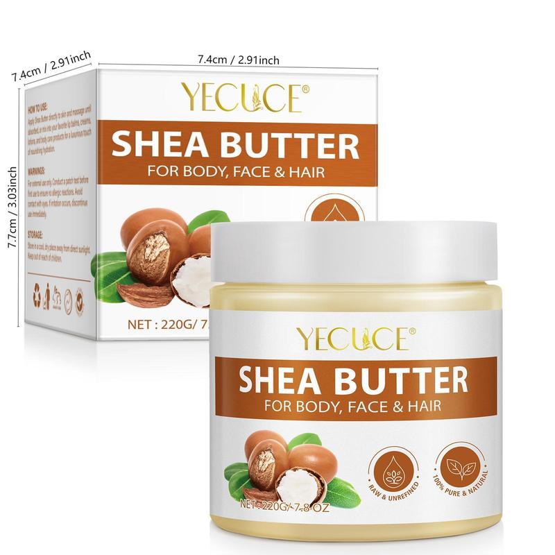 Shea Butter, Natural Body Care Moisturizer, Deep Moisturizing Body Butters for Face, Body, Hair, Body Care Product for Women & Men