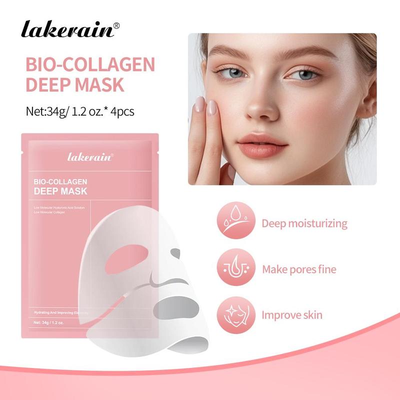 Collagen Deep Moisturizing Facial Mask, 5 Boxes set(4 Counts box) Hydrating Firming Face Mask, Brightening Face Masks for Women & Men