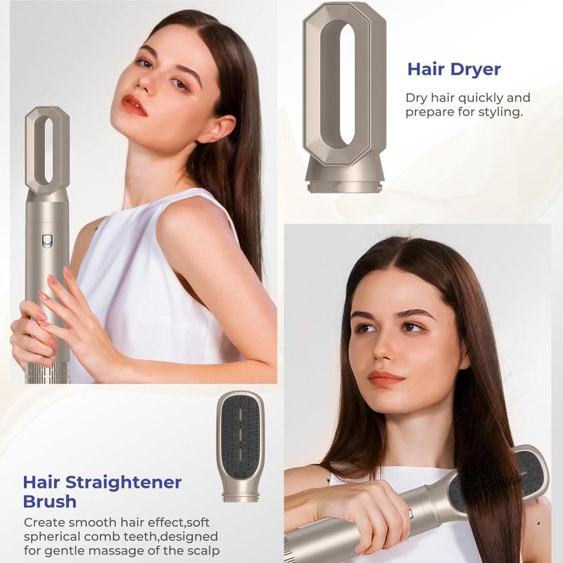 5 in 1 Hair Dryer, 1 Box Multifunctional Hair Dryer with Replacement Heads, Automatic Air Curling Iron, Hair Styling Tool for Home & Salon Use