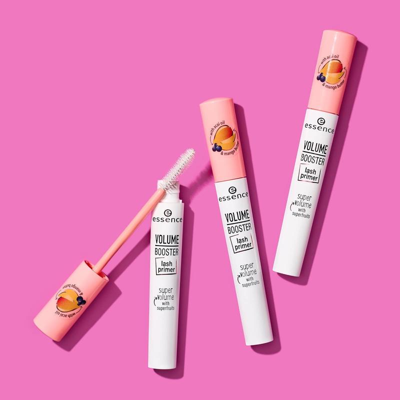 essence | Volume Booster Lash Primer Mascara | Infused with Mango Butter and Acai Oil for Nurtured Lashes | Conditioning Mascara Primer | White | Vegan | Paraben & Cruelty Free