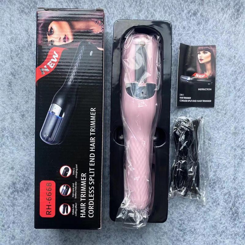 Electric Hair Trimmer, 1 Box Rechargeable Automatic Cordless Split End Hair Trimmer, Professional Hair Trimmer for Women & Men