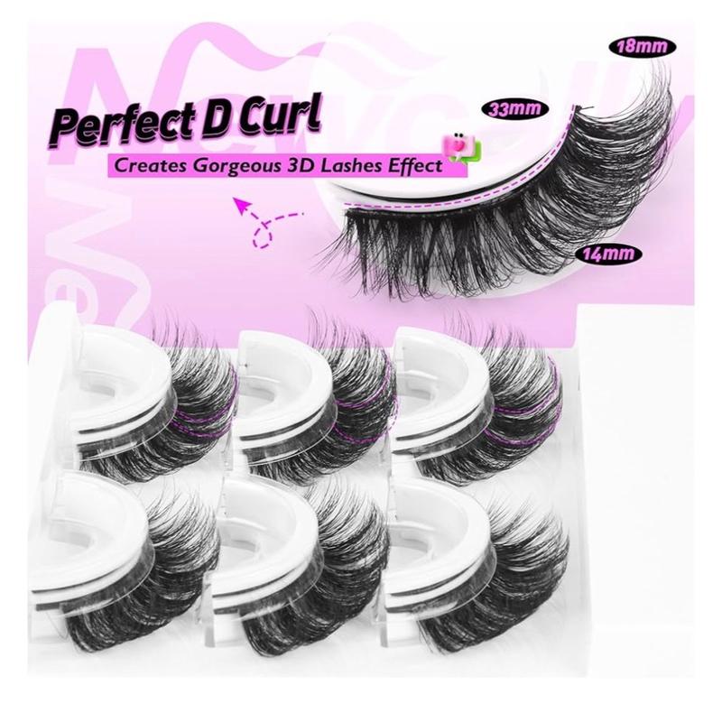 Self Adhesive Faux Mink False Eyelashes - Reusable Cat Eye Fluffy Lashes with Tweezers for Natural Look - Makeup, Cosmetic Eyelashes Extensions Eyelash Extensions Lash Extensions by NourPrime